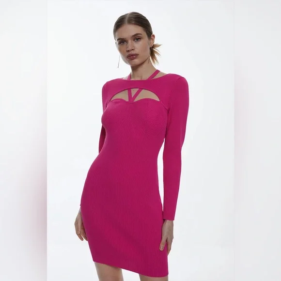 Karen Millen | Dresses | Karen Millen Rib Knit Cut Out Mini Dress | Poshmark Karen Millen | Dresses | Karen Millen Rib Knit Cut Out Mini Dress | Poshmark